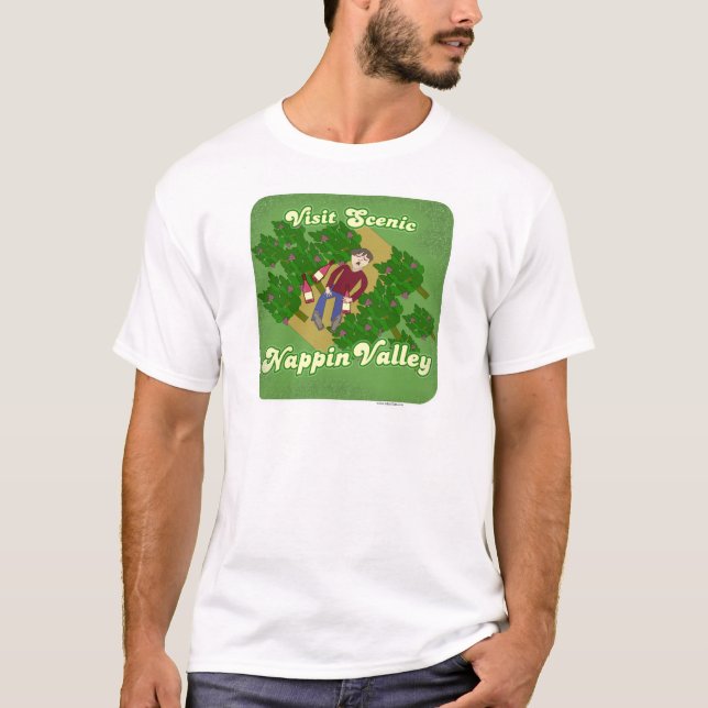 Nappin Valley Cheeky Napa Travel Tecknad T-shirt (Framsida)