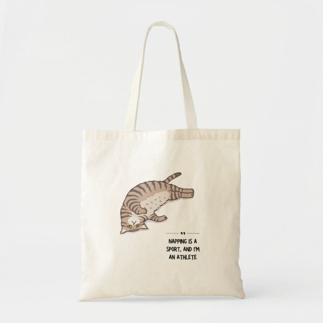 Napping är en sport, och jag är en Idrottsman Tygkasse (Framsidan)