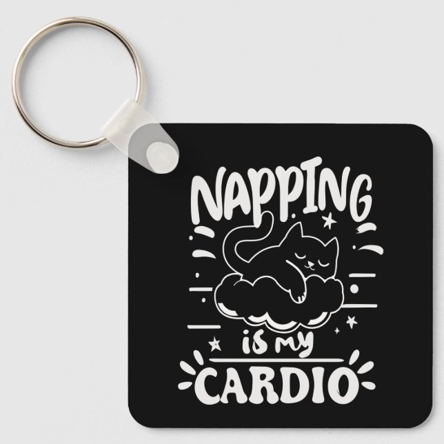 Napping är min enkla, praktiska kardiodesign nyckelring (Framsida)