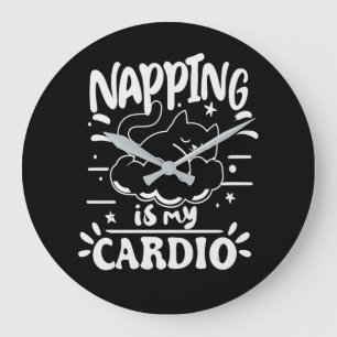 Napping är min enkla, praktiska kardiodesign stor klocka