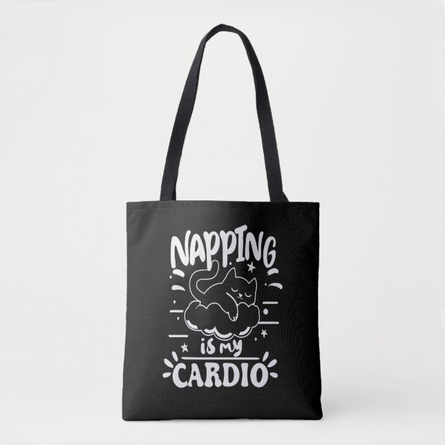 Napping är min enkla, praktiska kardiodesign tygkasse (Framsida)