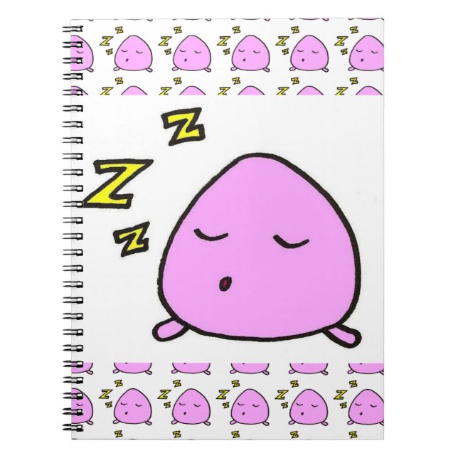 Napping Guy Notebook Anteckningsbok Med Spiral (Framsidan)