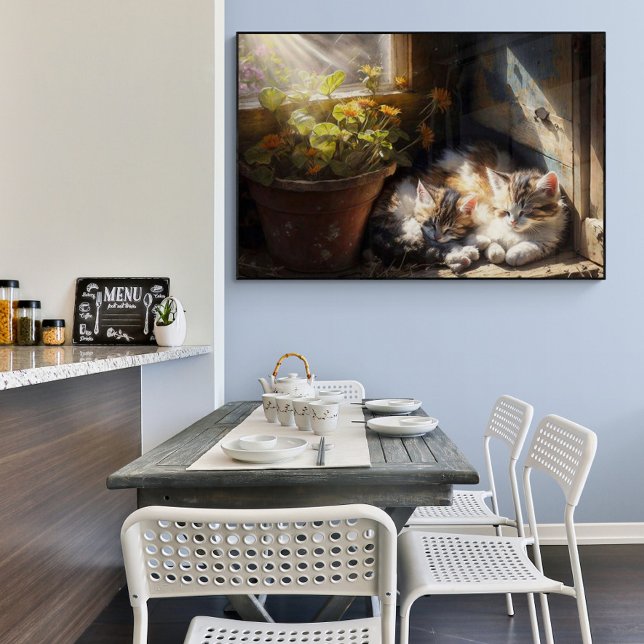 Napping Kittens i Oljemålningen Garden Shed Poster (Skapare uppladdad)