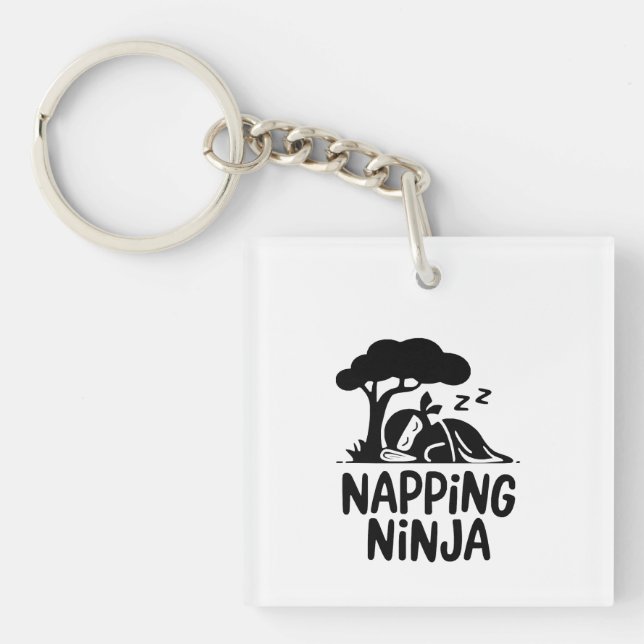 Napping Ninja - Cute Sömnig Ninja Art Funny Ssov (Framsidan)