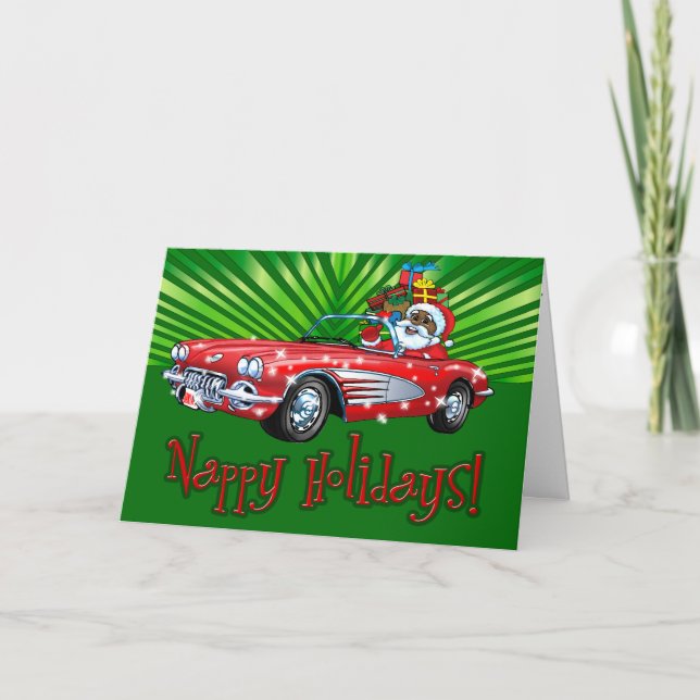 Nappy Holidays! Holiday Card Helgkort (Framsida)