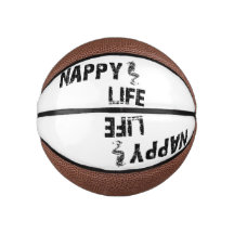 Nappy Life Mini Basketball w/Black Logotyp.