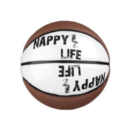 Nappy Life Mini Basketball w/Black Logotyp.
