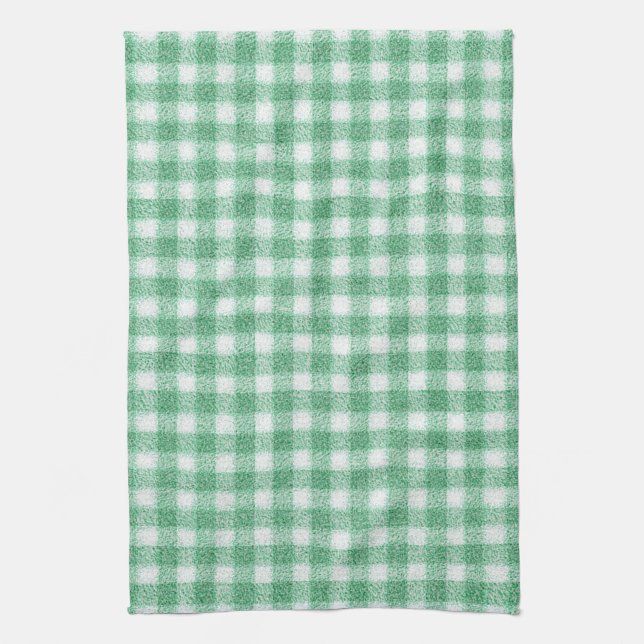Nappy Mint Green Gingham  Kökshandduk (Vertikal)