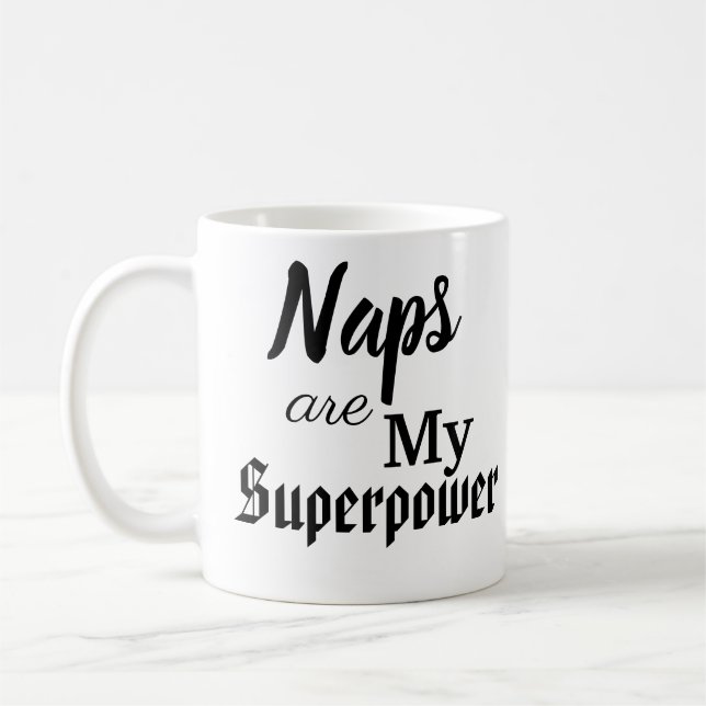 Naps är min supermakt kaffemugg (Vänster)