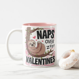 Naps över Valentines Mugg