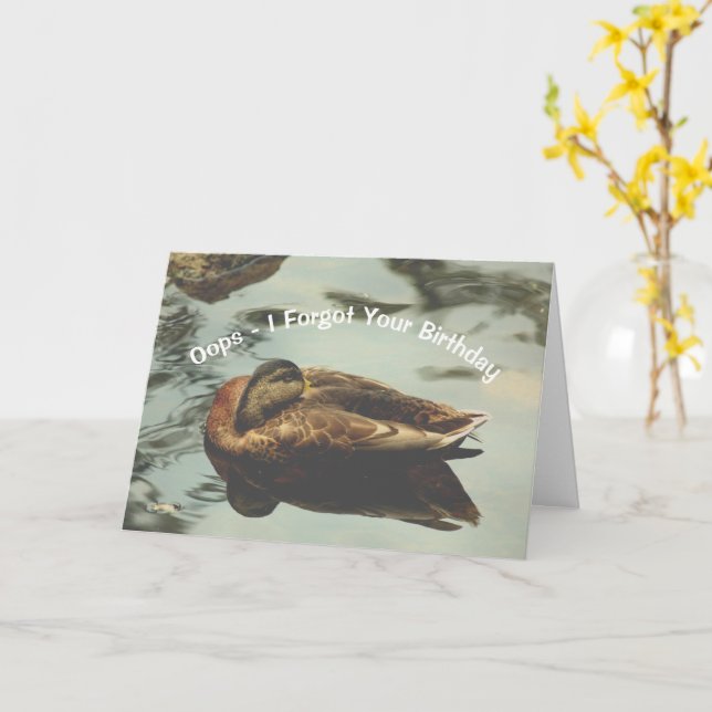 Naptime Anka Cute Belet Birthday Kort (Gul blomma)