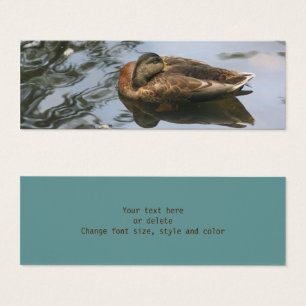 Naptime Mallard Anka Nature Mini Bookmark Litet Visitkort