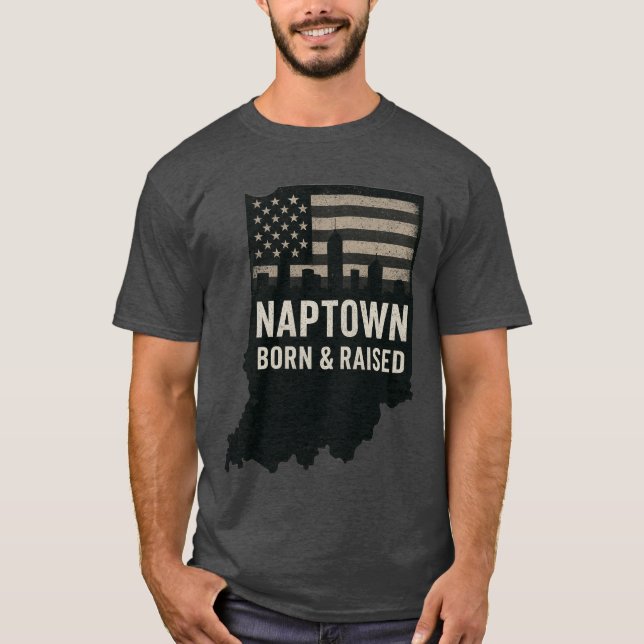 Naptown Born och Razed T Shirt (Framsida)