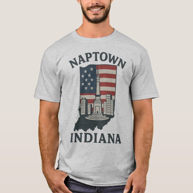 Naptown Indiana Monument Circle Tee (Framsida)