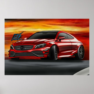 naquash design mercedes amg c63 s coupe poster