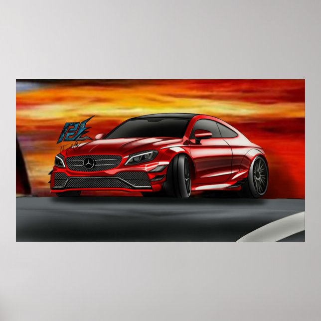 naquash design mercedes amg c63 s coupe poster (Framsidan)