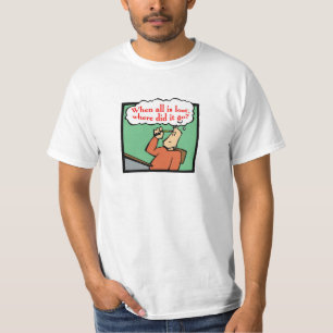 När allt kommer omkring är borttappad, vart tog de tee shirt
