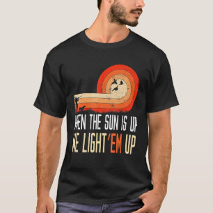 När Anka jagar Hund Retro Waterfowl i Sol T Shirt