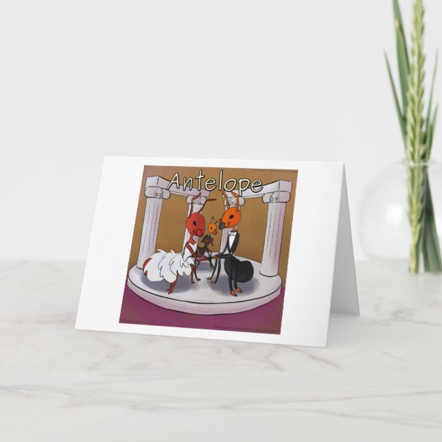 När Ants Elope Rick London Funny Tecknad Kort (Framsida)