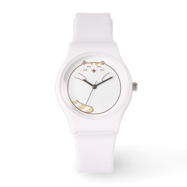 När är det dags? (Hängande katt) Armbandsur (Framsida)