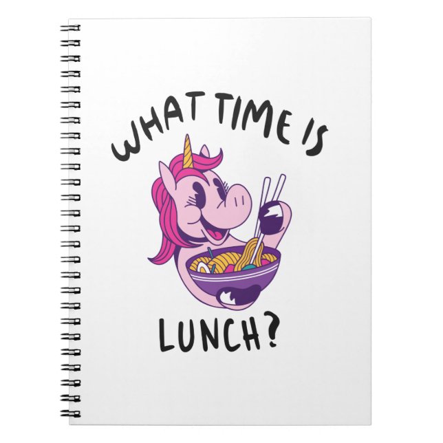 När är lunchen? anteckningsbok (Framsidan)