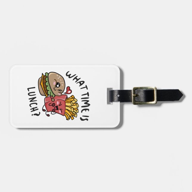 När är lunchen? bagagebricka (Horisontell Framsida)