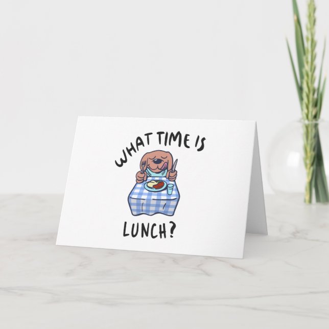 När är lunchen? kort (Framsida)