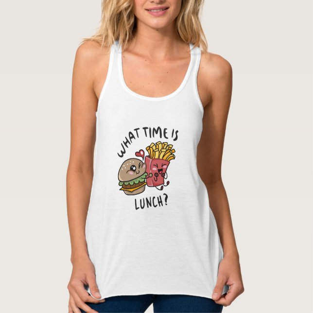 När är lunchen? linne med racerback  (Framsida)