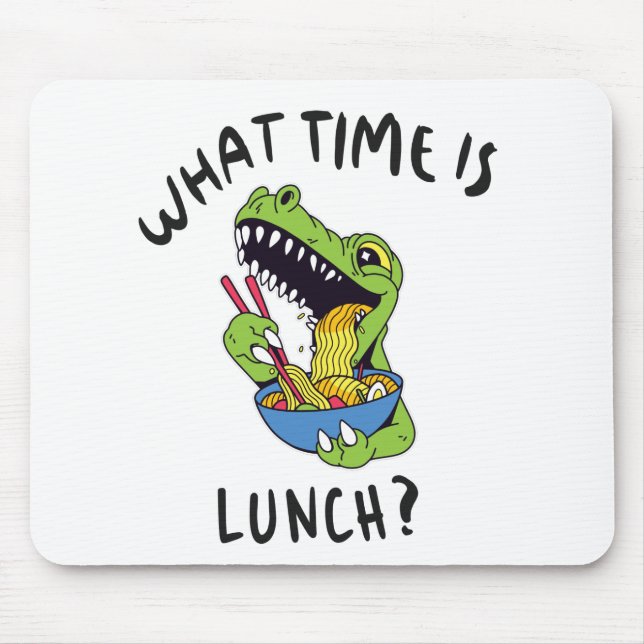 När är lunchen? musmatta (Framsidan)