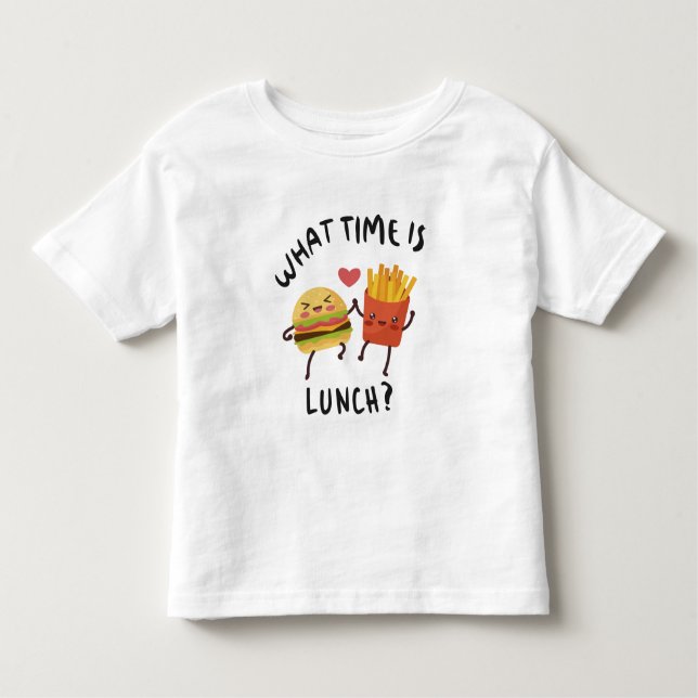 När är lunchen? t shirt (Framsida)