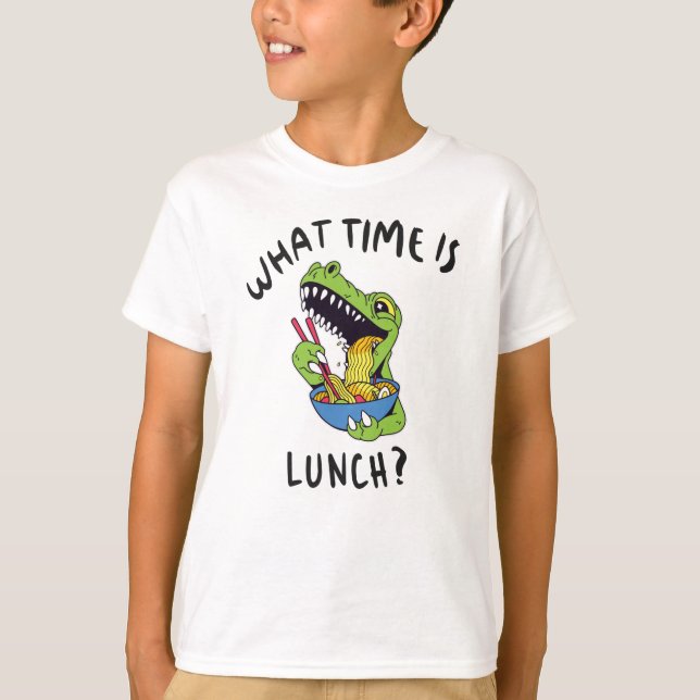 När är lunchen? t shirt (Framsida)