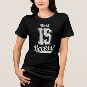 När är rast? Rolig lärare elev skola T Shirt