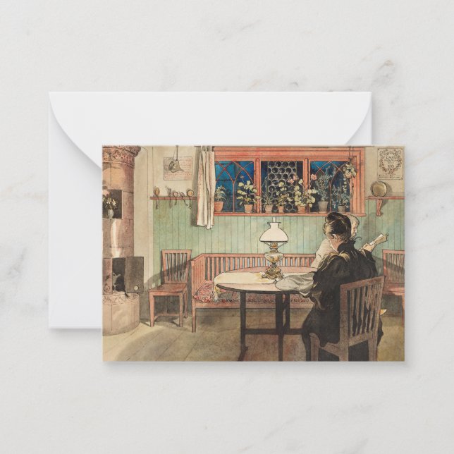 När barnen har gått och lagt sig av Larsson Anteckningskort (Framsida)