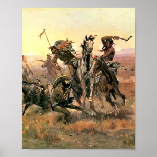 När Blackfoot Sioux träffade Charles Marion Russel Poster