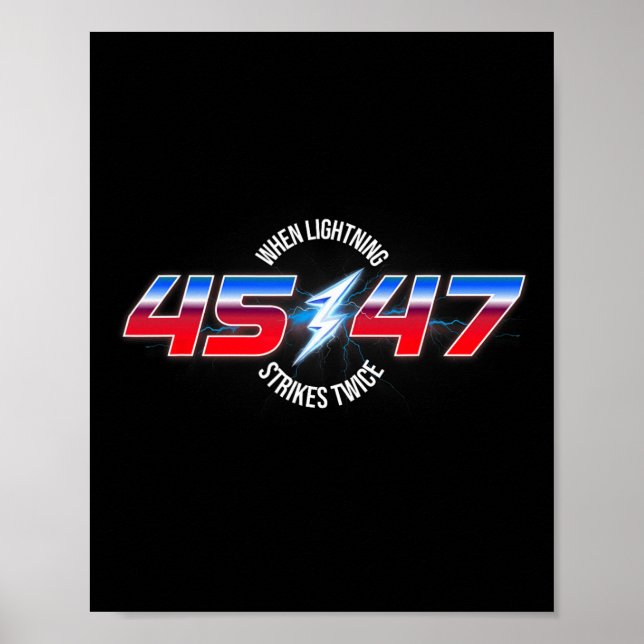 När blixten Strejkor två gånger 45 47 Trumpomval Poster (Framsidan)