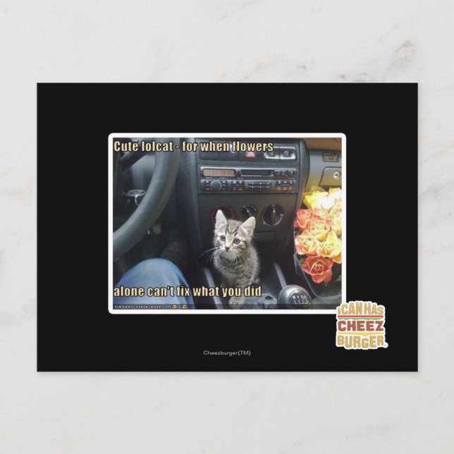 När blommor inte räcker vykort (Framsida)