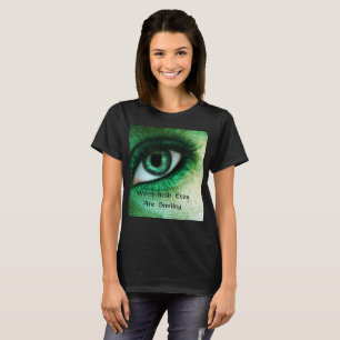när de är irländska, ler ögon t-shirt