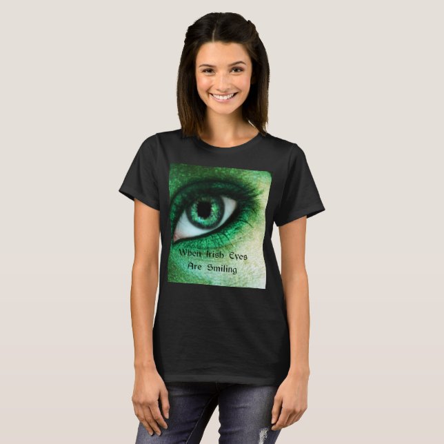 när de är irländska, ler ögon t-shirt (Hel framsida)
