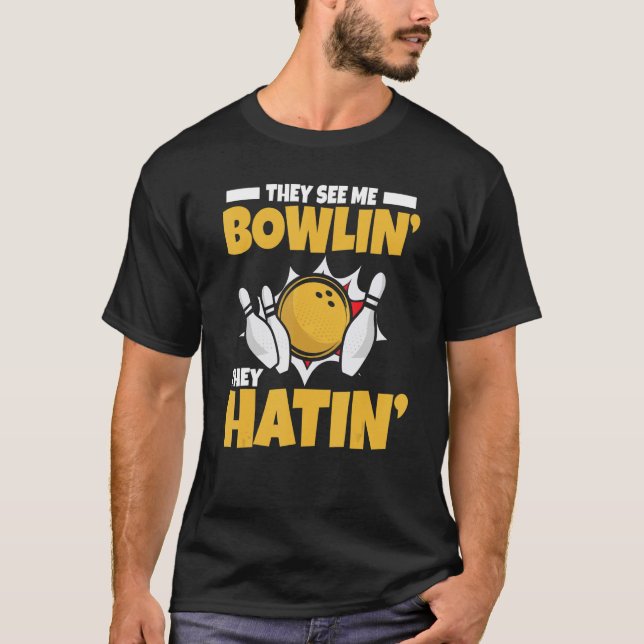 När de får se mig Bowlin's Hatin Blower T Shirt (Framsida)