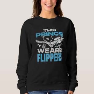 När denna prins bär fenor Dykare Scuba dykare T Shirt