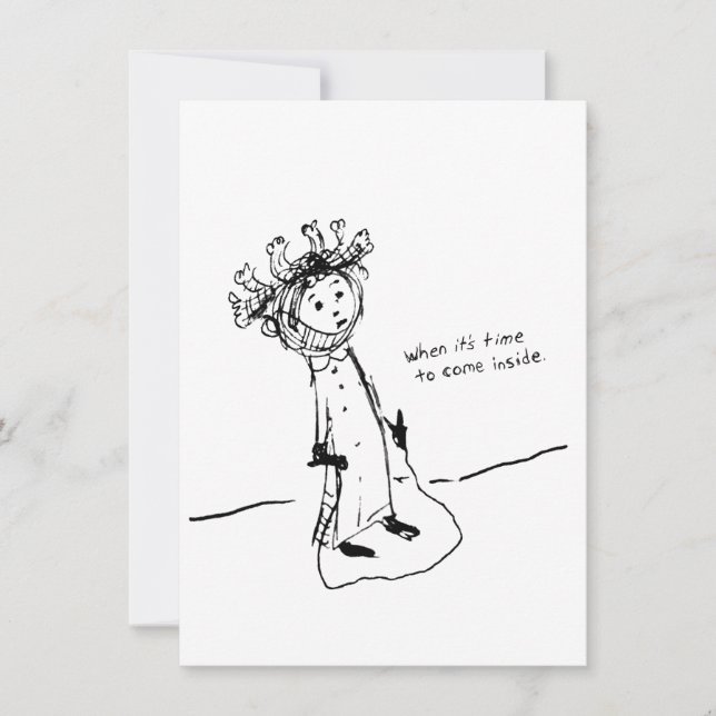 När det är dags att gå in tack kort (Framsida)