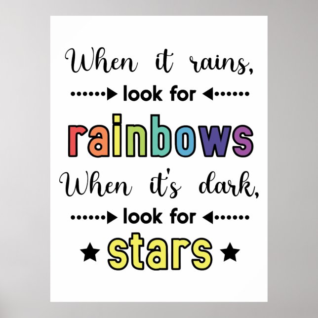 När det blir kvar, leta efter Rainbows. Offert Poster (Framsidan)