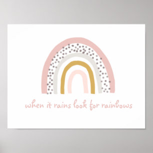 När det blir kvar, sök efter Rainbows Boho Poster