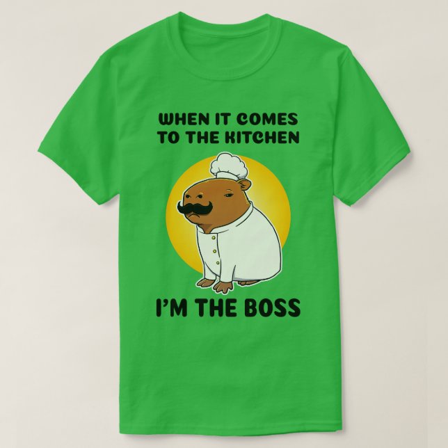 När det gäller köket är jag chef Capybara. T Shirt (Design framsida)