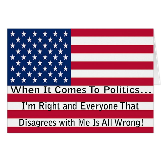 När det gäller Politik Hälsningskort (Framsidan Horizontal)