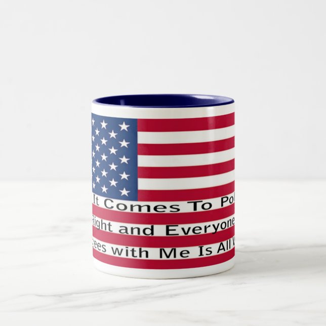 När det gäller Politik Två-Tonad Mugg (Center)