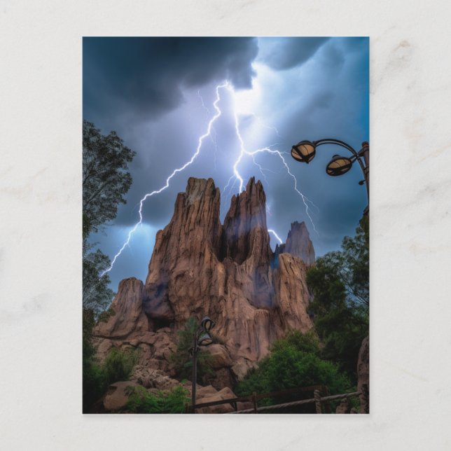 När det möts under blå himmel under berget. vykort (Framsida)