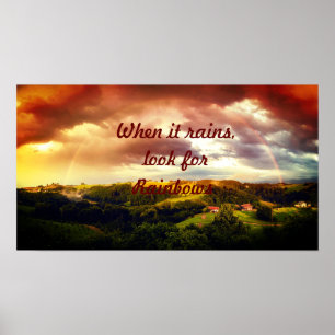När det regnar, leta efter regnbågar poster