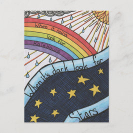 När det regnar letar man efter regnbågar vykort