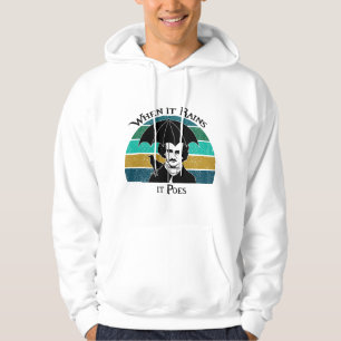 När det regnar så poesar det roligt Edgar Allan Po Hoodie